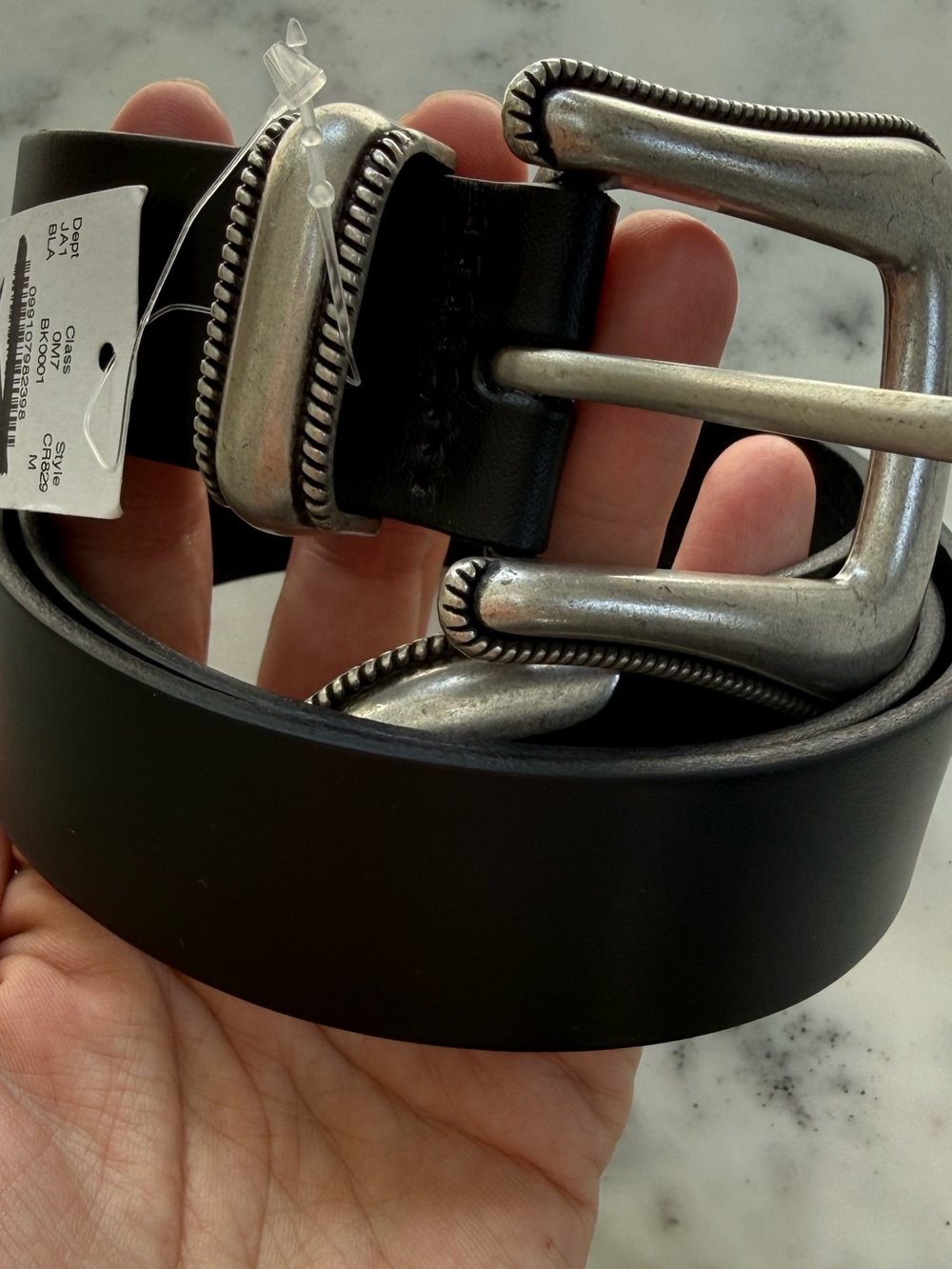NWT J. Crew Western buckle belt in Italian leather in Size Medium - Picture 5 of 7
